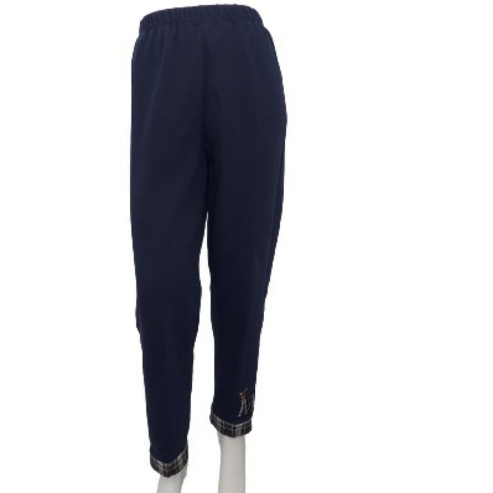 Vintage Mickey & Co. Plaid Cuffed  High Waisted Sweatpants